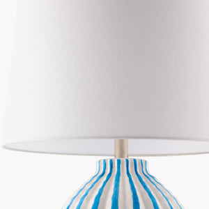   Lined Ceramic Accent Table Lamp | Oroa.com