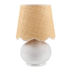   Modern European furniture - Scalloped Raffia Shade Table Lamp - www.oroa.com | Oroa.com