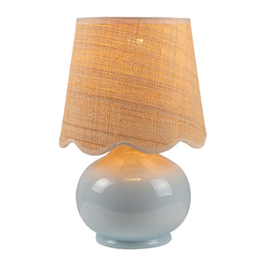   Modern European furniture - Scalloped Raffia Shade Table Lamp - www.oroa.com | Oroa.com