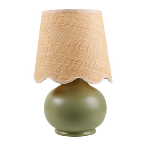   Modern European furniture - Scalloped Raffia Shade Table Lamp - www.oroa.com | Oroa.com