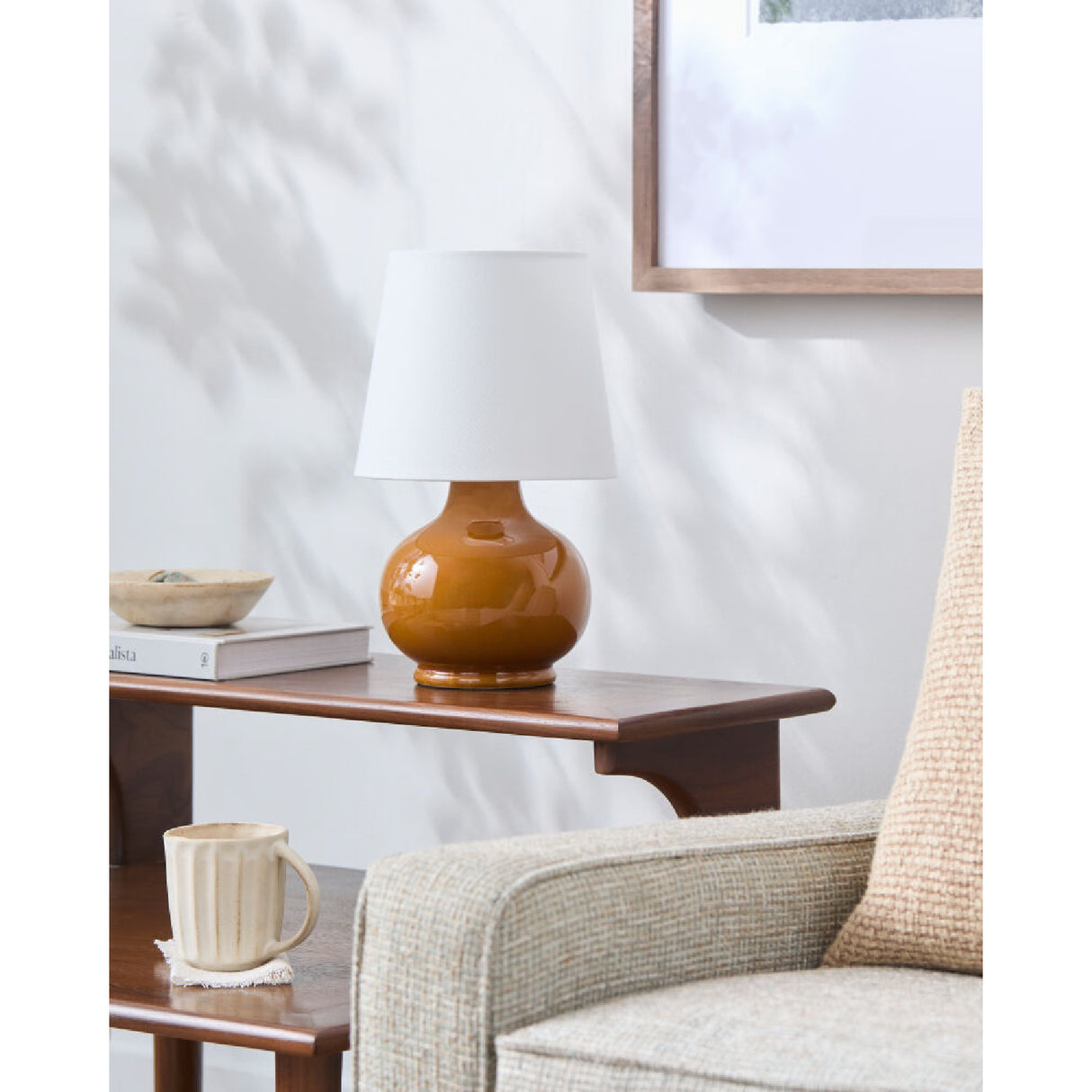   Modern European furniture - Raffia Shade Ceramic Table Lamp - www.oroa.com | Oroa.com
