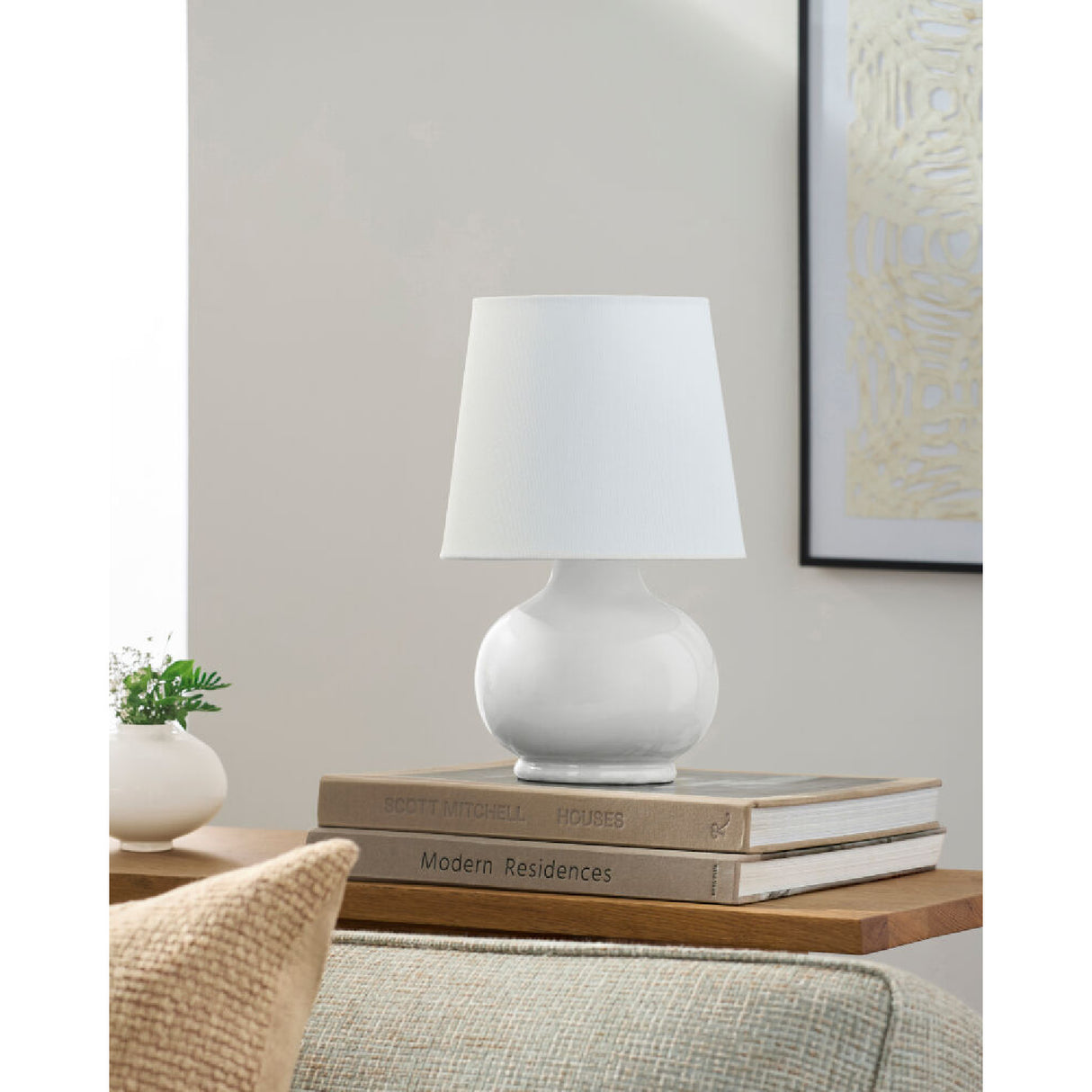   Modern European furniture - Raffia Shade Ceramic Table Lamp - www.oroa.com | Oroa.com