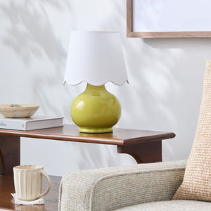   Modern European furniture - Scalloped Raffia Shade Table Lamp - www.oroa.com | Oroa.com