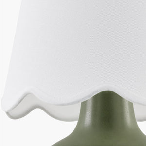   Modern European furniture - Scalloped Raffia Shade Table Lamp - www.oroa.com | Oroa.com