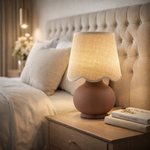   Modern European furniture - Beige Raffia Accent Table Lamp - www.oroa.com | Oroa.com