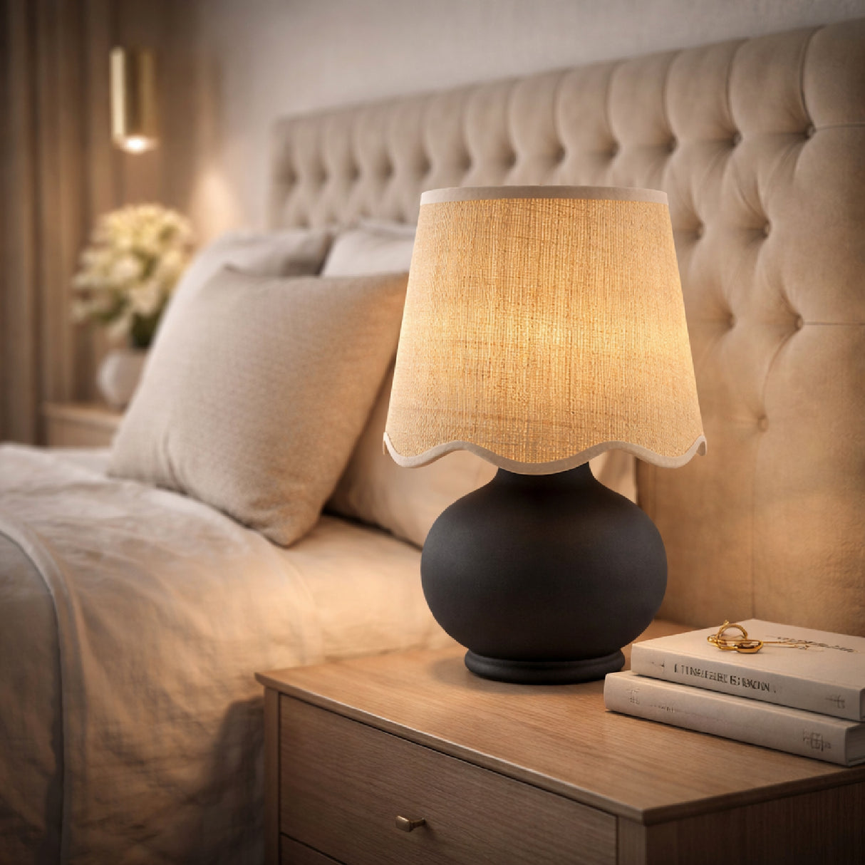   Modern European furniture - Beige Raffia Accent Table Lamp - www.oroa.com | Oroa.com