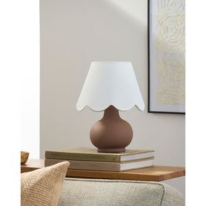   Modern European furniture - Scalloped Raffia Accent Table Lamp - www.oroa.com | Oroa.com