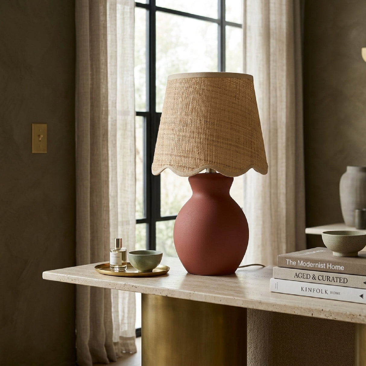   Modern European furniture - Scalloped Edge Accent Table Lamp - www.oroa.com | Oroa.com