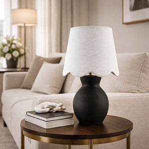   Modern European furniture - Scalloped Edge Accent Table Lamp - www.oroa.com | Oroa.com