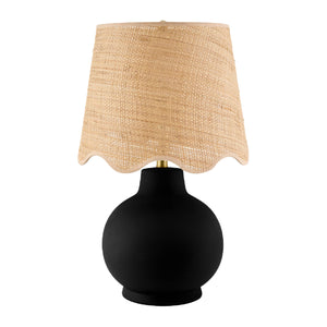   Modern European furniture - Wavy Linen Ceramic Table Lamp - www.oroa.com | Oroa.com