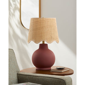   Modern European furniture - Wavy Linen Ceramic Table Lamp - www.oroa.com | Oroa.com