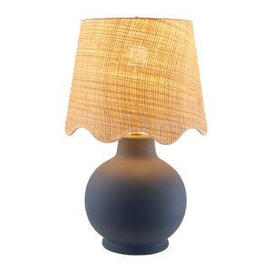   Modern European furniture - Wavy Linen Ceramic Table Lamp - www.oroa.com | Oroa.com