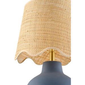   Modern European furniture - Wavy Linen Ceramic Table Lamp - www.oroa.com | Oroa.com