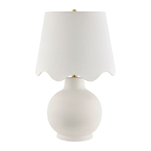   Modern European furniture - Wavy Linen Ceramic Table Lamp - www.oroa.com | Oroa.com