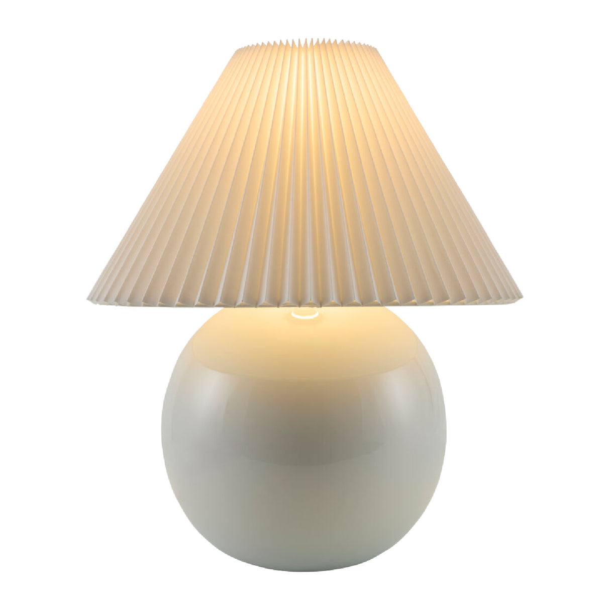   Pleated White Fabric Table Lamp | Oroa.com