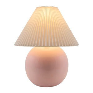   Pleated White Fabric Table Lamp | Oroa.com