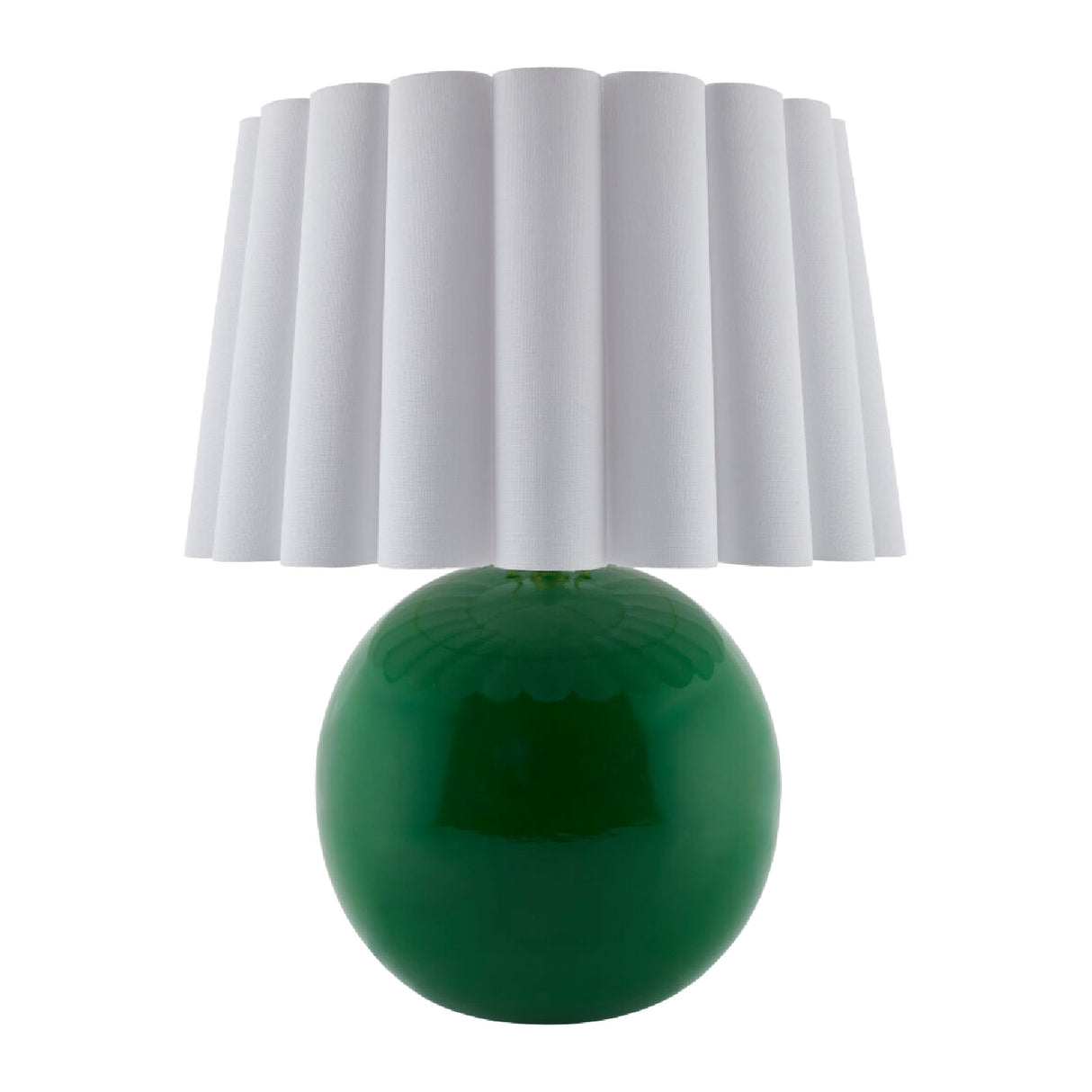   Scalloped White Fabric Table Lamp | Oroa.com