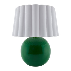   Scalloped White Fabric Table Lamp | Oroa.com