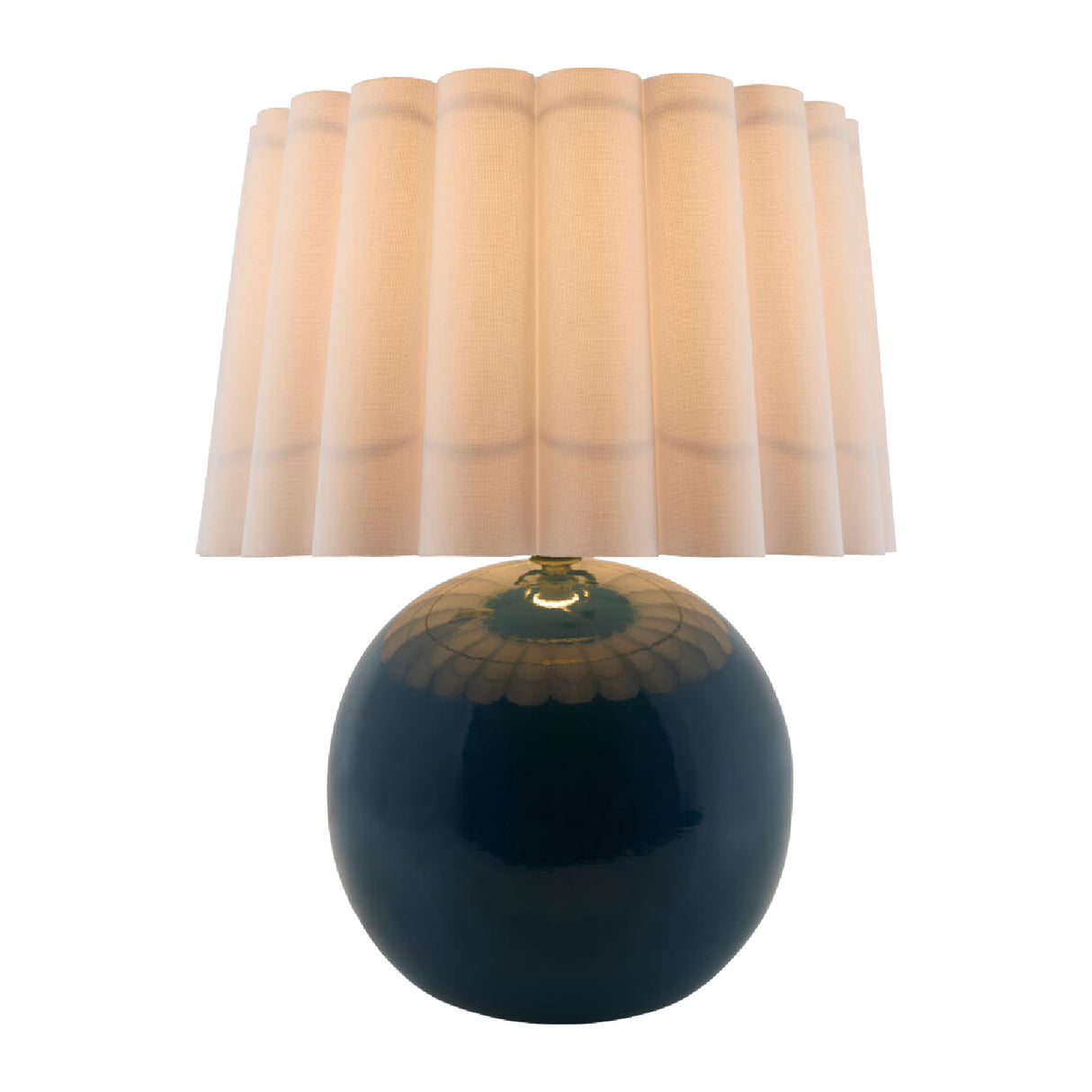   Scalloped White Fabric Table Lamp | Oroa.com