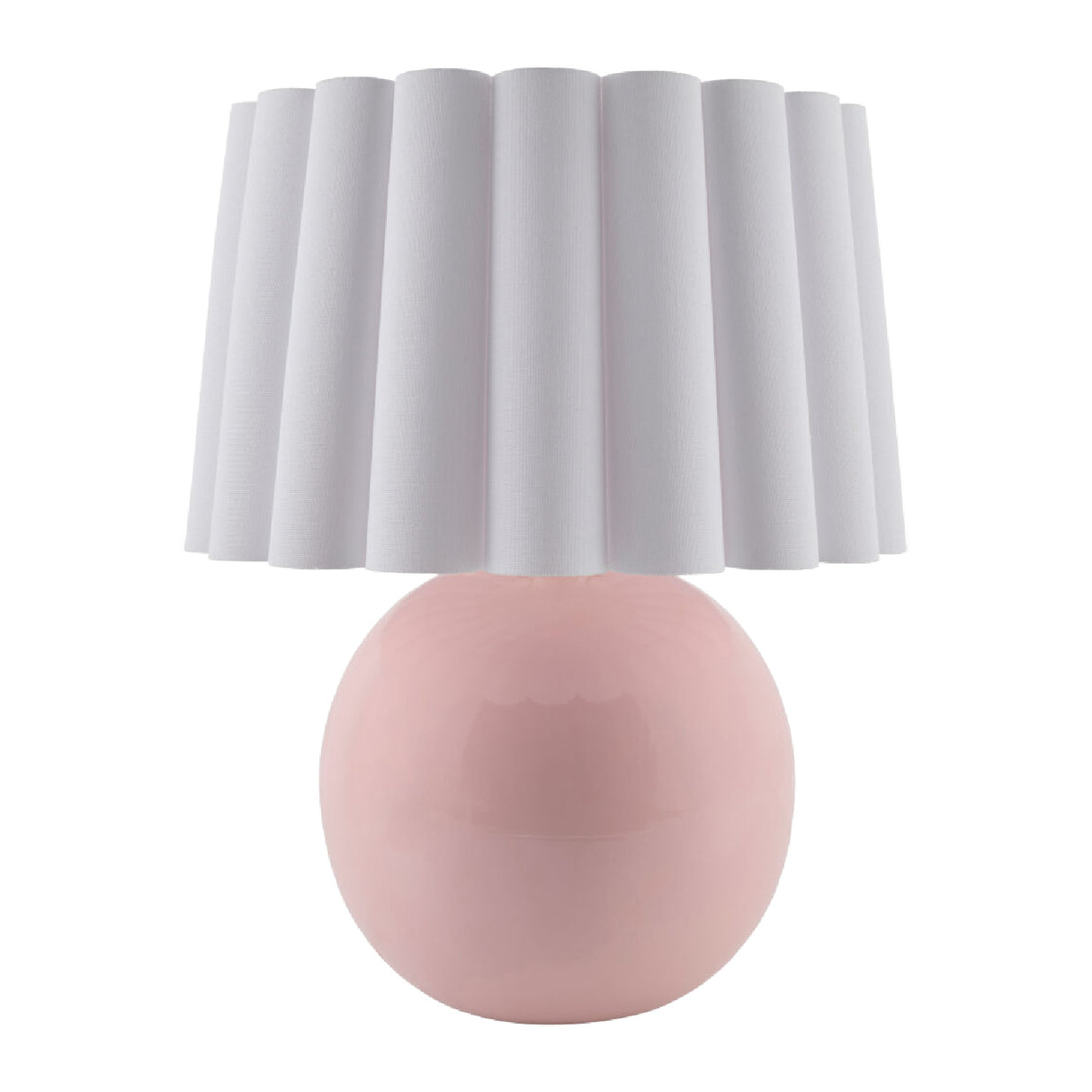  Scalloped White Fabric Table Lamp | Oroa.com