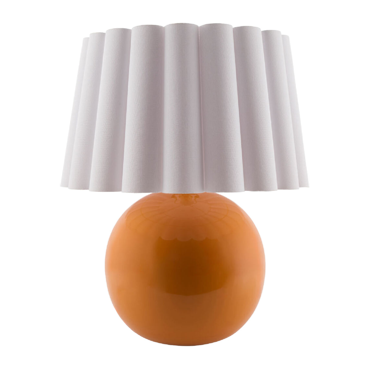   Scalloped White Fabric Table Lamp | Oroa.com