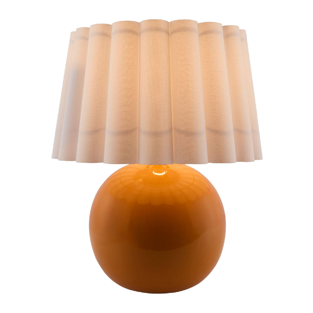   Scalloped White Fabric Table Lamp | Oroa.com