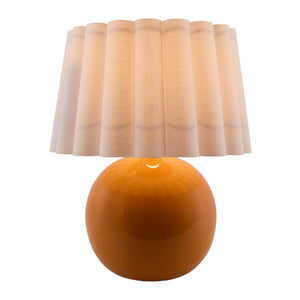   Scalloped White Fabric Table Lamp | Oroa.com