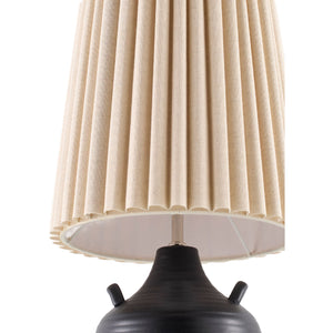   Ceramic Fluted Linen Table Lamps (2) | Oroa.com