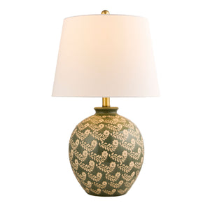   Modern European furniture - Green Ceramics Floral Table Lamp - www.oroa.com | Oroa.com