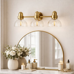   Modern European furniture - Clear Glass Gold Wall Lamp - www.oroa.com | Oroa.com