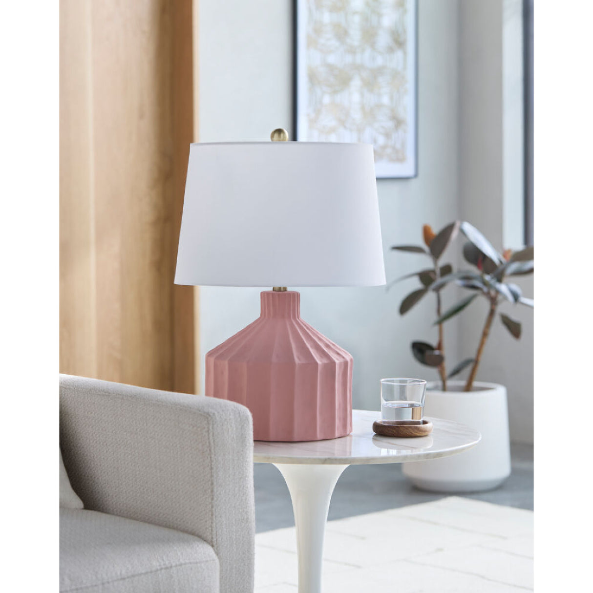   Fluted Ceramic Accent Table Lamp | Oroa.com