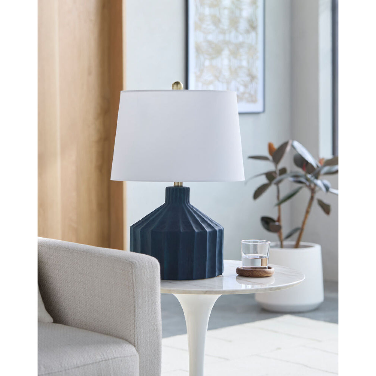   Fluted Ceramic Accent Table Lamp | Oroa.com