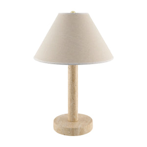   Modern European furniture - Cream Travertine Accent Table Lamp - www.oroa.com | Oroa.com