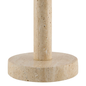   Modern European furniture - Cream Travertine Accent Table Lamp - www.oroa.com | Oroa.com