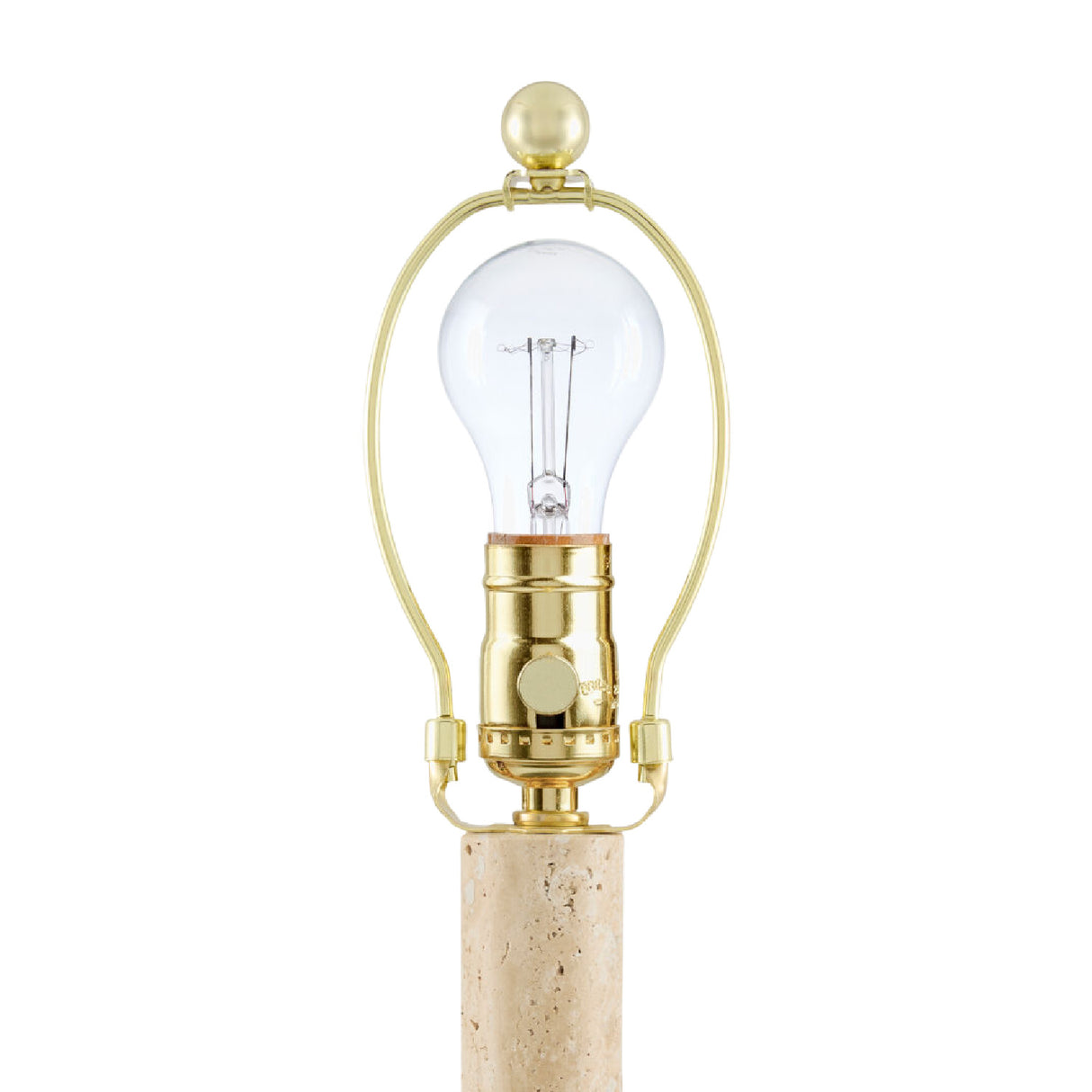   Modern European furniture - Cream Travertine Accent Table Lamp - www.oroa.com | Oroa.com