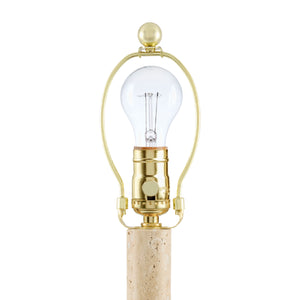   Modern European furniture - Cream Travertine Accent Table Lamp - www.oroa.com | Oroa.com