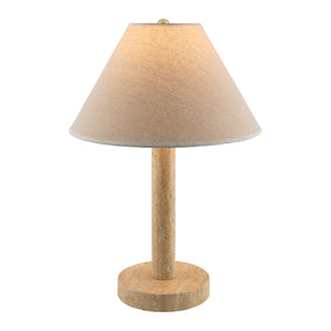   Modern European furniture - Cream Travertine Accent Table Lamp - www.oroa.com | Oroa.com