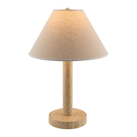   Modern European furniture - Cream Travertine Accent Table Lamp - www.oroa.com | Oroa.com