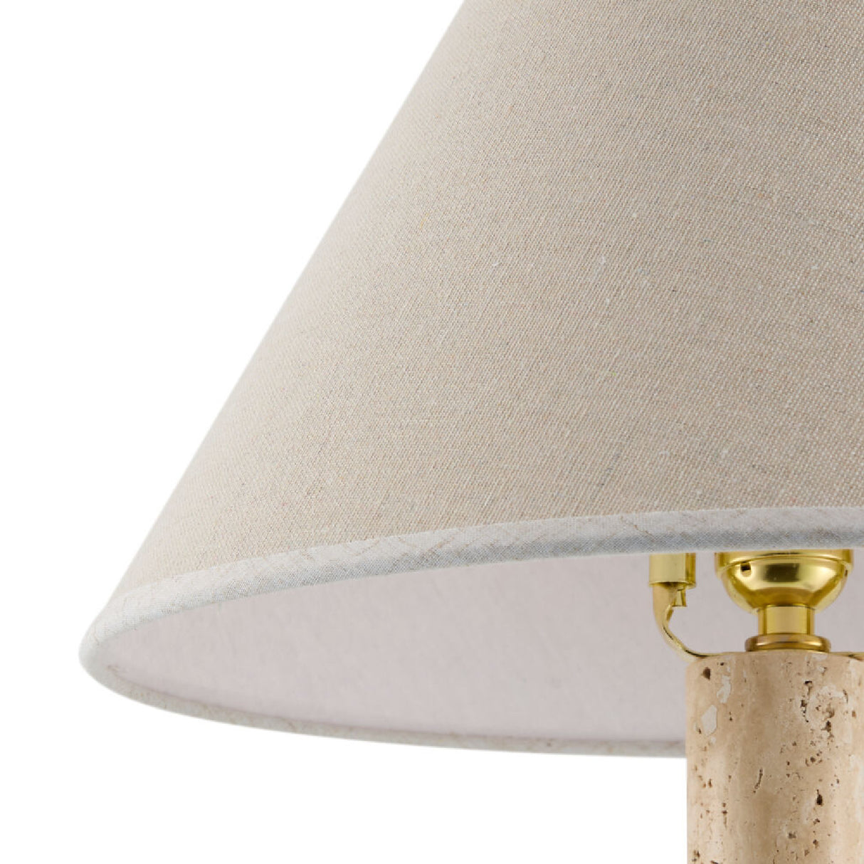   Modern European furniture - Cream Travertine Accent Table Lamp - www.oroa.com | Oroa.com