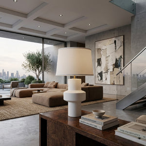   Modern European furniture - White Ceramic Modern Table Lamp - www.oroa.com | Oroa.com