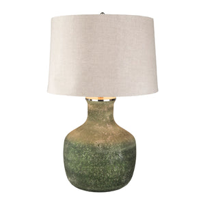   Sandblasted Green Glass Table Lamp | Oroa.com