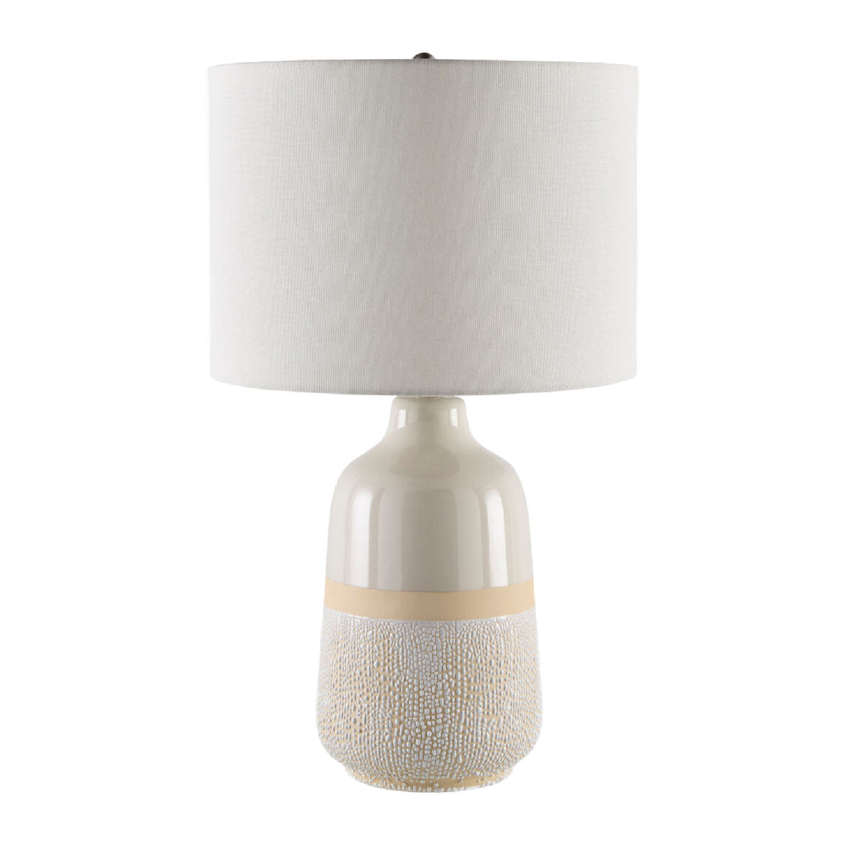   Glazed White Ceramic Table Lamp | Oroa.com