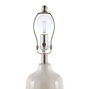   Glazed White Ceramic Table Lamp | Oroa.com