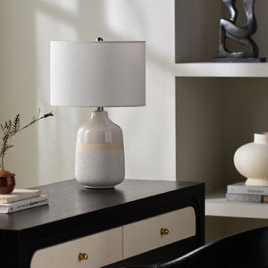   Glazed White Ceramic Table Lamp | Oroa.com