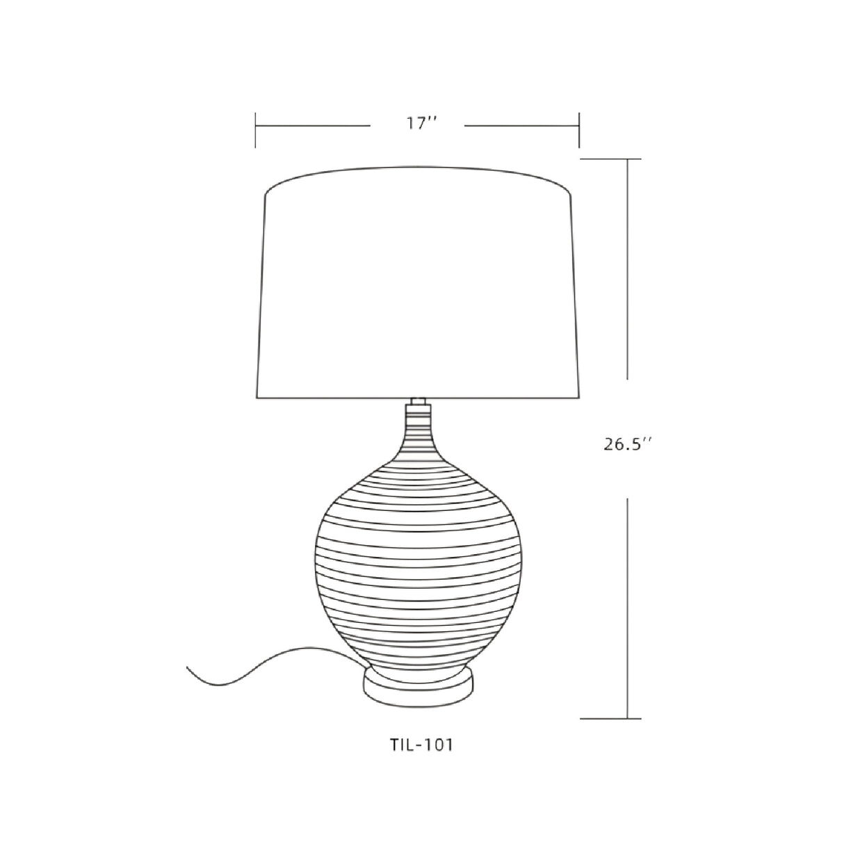   Modern European furniture - Navy Stripes Ceramic Table Lamp - www.oroa.com | Oroa.com
