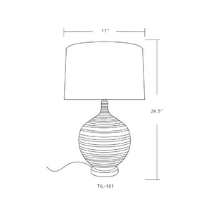   Modern European furniture - Navy Stripes Ceramic Table Lamp - www.oroa.com | Oroa.com