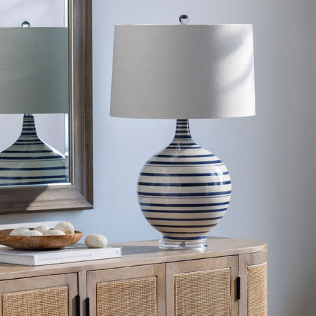   Modern European furniture - Navy Stripes Ceramic Table Lamp - www.oroa.com | Oroa.com