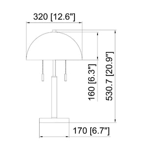   Modern European furniture - Black Metal Dome Table Lamp - www.oroa.com | Oroa.com