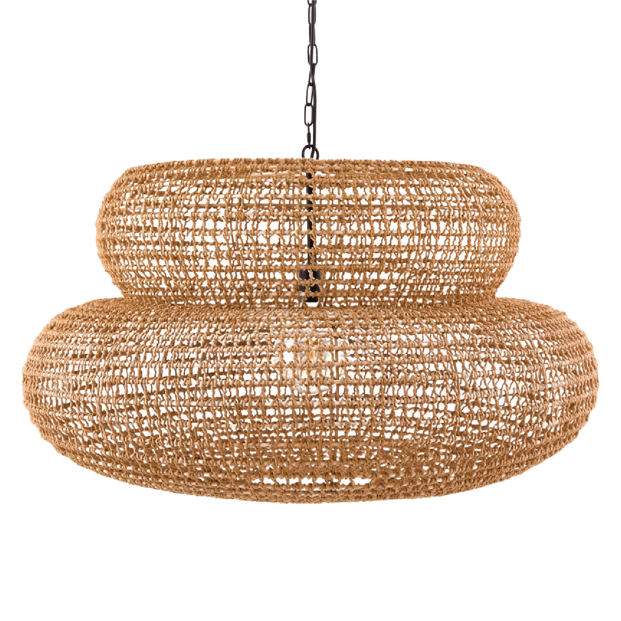   Modern European furniture - Brown Woven 2-Tier Pendant Lamp - www.oroa.com | Oroa.com