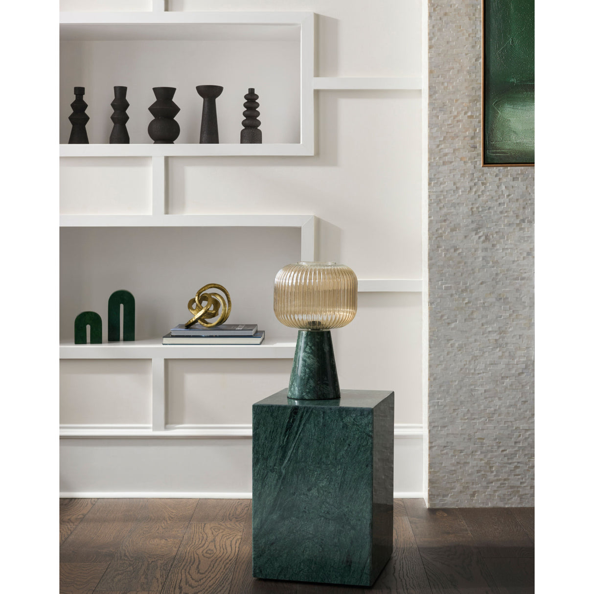   Modern European furniture - Green Marble Accent Table Lamp - www.oroa.com | Oroa.com
